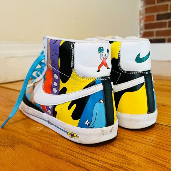 Size 9.5 - Nike Blazer Mid 77 Flyleather x Ruohan Wang - Picture 10 of 16
